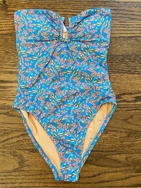 J. Crew x Liberty of London Bardfield U-front Bandeau One-piece Swimsuit